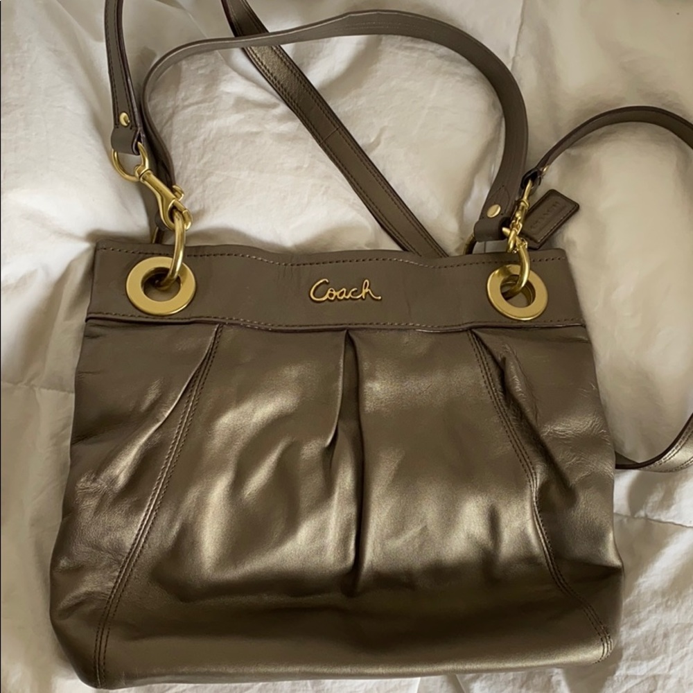 Coach Metallic Leather Crossbody